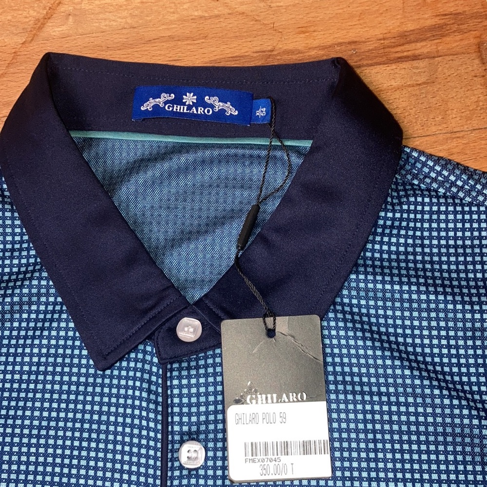 Ghilaro - 100% Silk Patterned Polo Shirt
